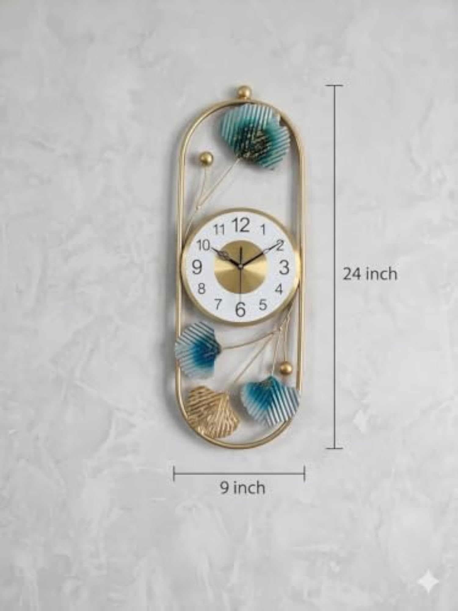 Modern Art Wall Clock Luxury Metal Designer Timepiece