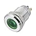 Aexit J12-170P DC12V Lighting fixtures and controls 12mm Thread Dia Metal Shell Flat Head Green LED Signal Indicator Light