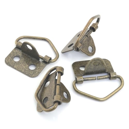 Image of 4PCS Large Wide D-Ring Picture Hanging Hardware Heavy Duty D Ring Picture Hangers with 3 Holes Metal Hanging Plates for Paintings, Mirror, Clock, Decoration, Artwork Picture Frame