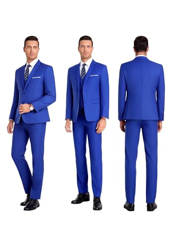 Mrbuerly Men's Men Suits 3 Piece Tuxedo (Pack of 4)