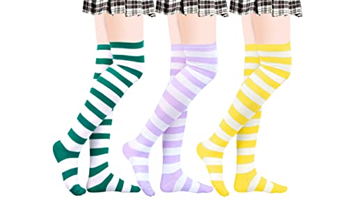 Striped Knee High Socks Over Knee High Striped Stocking for Wearing Cosplay2