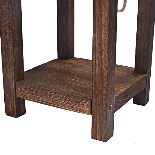 Yorkmills Wedding Lantern Candle Holders For Table Centerpiece Set Of 2, Farmhouse Decor Hanging Wooden Candle Holder For Flameless Candles, Rustic Pillar Candle Lanterns For Wedding Table Decorations #TOP5