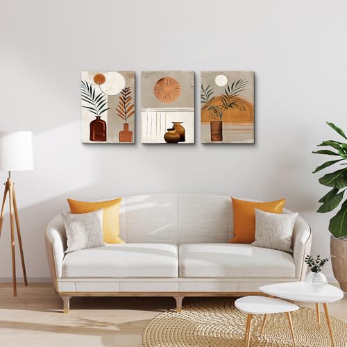 DZRWUBHS Boho Wall Art Prints Wall Decor for Bedroom Canvas Wall Art for Living Room Office Decorations Paintings Abstract Wall Pictures Artwork Modern Minimalist Home Decor 3 Piece Ready To Hang