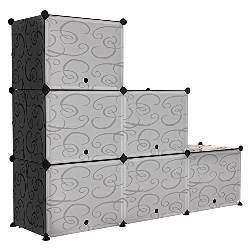 Image of YOUDENOVA Shoe Storage Cabinet 2 x 6 Tier Shoe Rack 24 Pair Plastic Shoe Shelves Organizer Portable Shoes Shelving Saving Space Shoes Cupboards for Hallways Bedroom Entryway