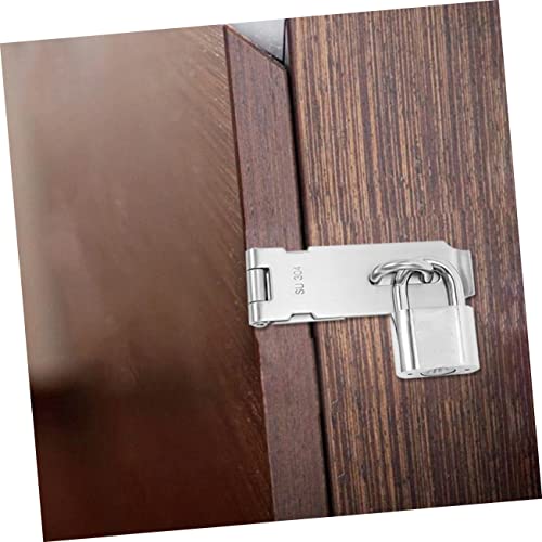 Image of DOITOOL 3pcs Thickened Stainless Steel Padlock Hasp Latch for Clasp Installation Easy to Install Accessories for Use