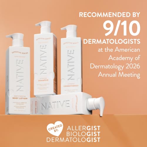 Native Sensitive Body Lotion, 48H Hydration for Soft Skin, Hypoallergenic Fragrance, Free from 81 Known Allergens, Naturally Derived Ceramides, Bare Coconut Scent, 18 Fl Oz - image 6