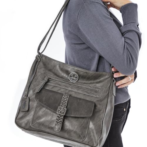 Rieker Damen Handtasche H1340-42 grau