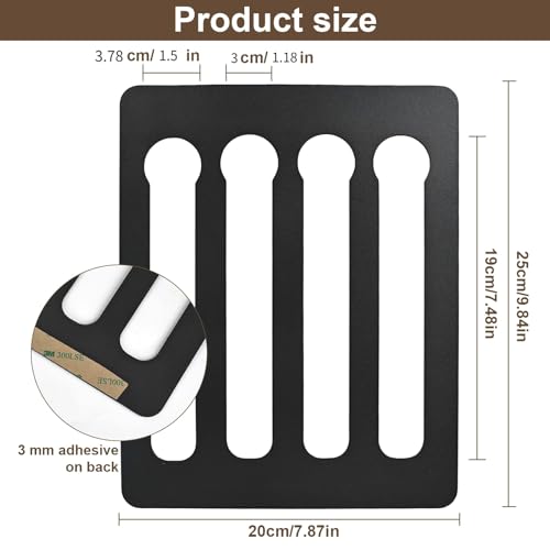 Kaffeekapselhaltern für Nespresso 20 Kapseln, 25 x 20cm Kapselspender aus Edelstahl, Kaffeekapseln Aufbewahrung für Nespresso Original Linie Kapseln, für Küchenwände und Schränke (Selbstklebend)