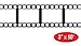 Beistle Hollywood Filmstrip Party Tape, 1-Pack, Black/White