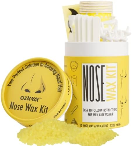 OZWAX Nose Wax Kit - Gentle Nose Hair Wax - Nose Wax Kit for Men and Women. Perfect Nose Waxing Kit includes Safe Nose Wax Sticks for Ear Hair Waxing Kit