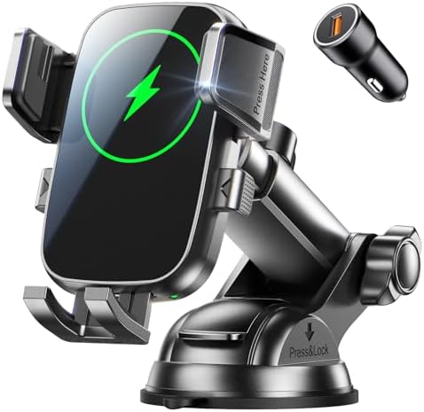 Mohard Support Téléphone Voiture Induction, 15W Chargeur Inductio...