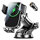 Mohard 15W Schnellladen Handyhalterung Auto mit Ladefunktion, Wireless Charger Auto Inklusive QC3.0 Autoadapter, Induktive Ladestation Autozubehör Interieurleisten Kompatibel mit iPhone 16/15, Galaxy