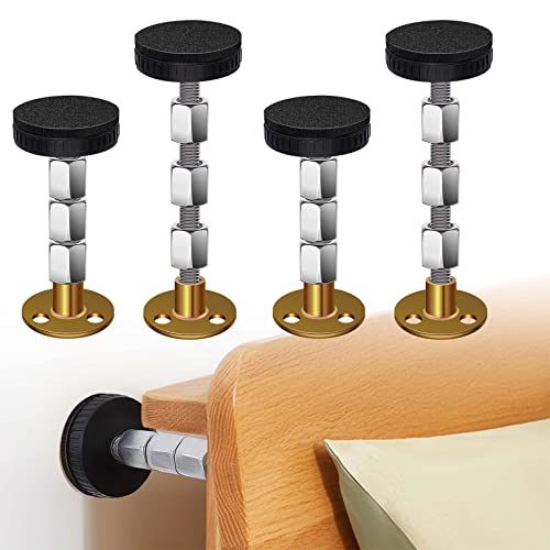Cacaso 4Pcs Headboard Stoppers For Wall,Adjustable Threaded Bed Frame Anti-Shake Tool,Prevent Loosening Anti-Shake Bedside Fixer,Telescopic Support Stabilizer Headboard Stabilizer For Bed,Room Wall #TOP15