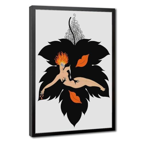 Impression sur toile Erte Seven Deadly Sins grand format 61x91 cm avec cadre de qualité supérieure