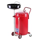 El aceite residual se almacena en el tanque de 80 litros y se descarga utilizando presión de aire para reciclar o desechar adecuadamente.