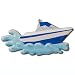 Speed Boat Personalized Christmas Tree Ornament