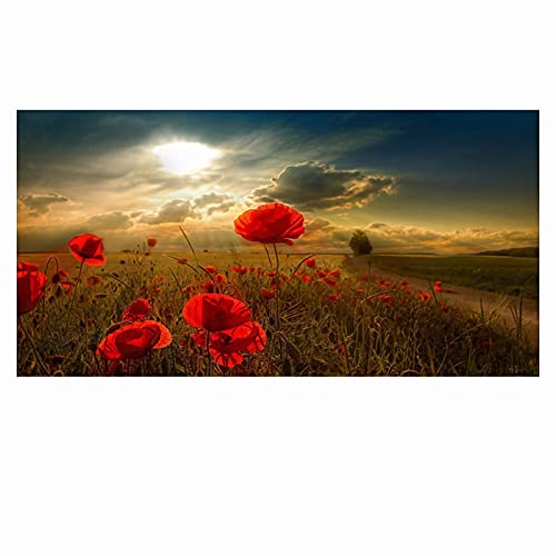 YANGYUE Quadro su Tela Papaveri Rossi Dipinti