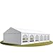 Produktbild TOOLPORT Festzelt Partyzelt 6x12 m Premium, hochwertige ca. 500g/m² PVC Plane in weiß 100% wasserdicht mit Bodenrahmen