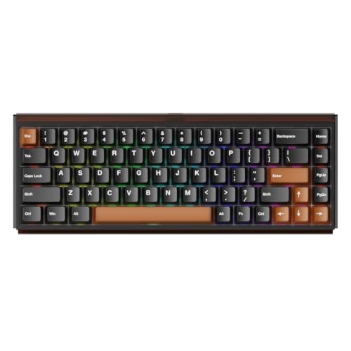 Akko RAY68 Clavier de jeu trimode, noir brumeux et marron, interrupteur AstroAim