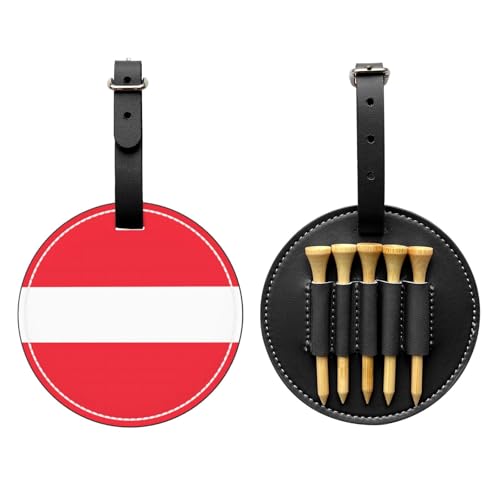 Austrian Flag Black Golf tee Storage Bag - Durable and wear-Resistant Golf Accessories