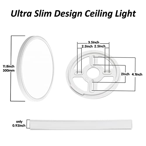 6 Pack 28W 3200Lm Flush Mount Led Ceiling Light, Super Thin 12 Inch, 5000K Daylight, Undimmable Ceiling Light Surface Mount For Bedroom, Living Room, Dining Room #TOP3