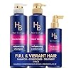 Hair Biology Full & Vibrant Set Including: Volumizing Shampoo (12.8 Fl Oz), Conditioner (12.8 Fl Oz) & Thickening Treatment (6.4 Fl Oz), for Thin or Fine Hair, Biotin Infused, Paraben-Free, Color-Safe