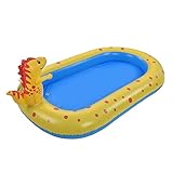 OVAQUIXI Piscina con Rociadores de Dinosaurios, Piscina Inflable para...