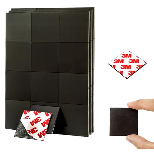 Image of Magnetic Squares with Adhesive Backing(36PCS Each 1.5" x1.5"),Pre-Cut Self Sticky Magnets as Back to School Supplies,Peel and Stick for Cards/Picture/Poster (80mil Magnet)