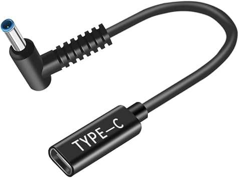 USB C Cable to 4.5x3.0mm Laptop Adapter, 100W PD USB Type C to DC Adapter Compatible for HP Probook Notebook Elitebook f211wm f233wm Envy 17 13 15