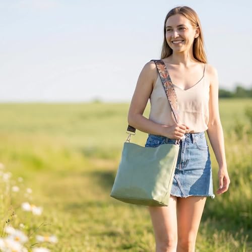 Image of Fashion Hobo Bags for Women Vegan Leather Crossbody Bag with Guitar Strap Shoulder Purses and Handbags