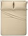 Amazon Brand – Pinzon 400-Thread-Count Hemstitch Egyptian Cotton Sheet Set - California King, Taupe