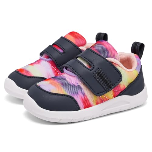 Tianohoh Baby Walking Shoes Girl Boy Infant Sneakers Toddler Tennis Shoes, Navy Gradient142, 18-24 Months Infant
