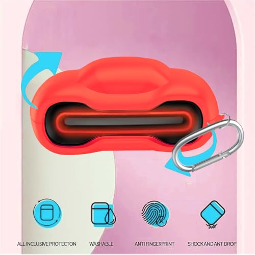 Image of WELCROS Soft Silicone Case Cover Compatible for GoBoult Audio UFO | GoBoult Astra | GoBoult Mustang Torq (Red)