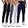 5 Pack Men's Sweatpants with Zipper Pockets Stretch Lightweight Athletic Track Activewear Pants for Men Joggers Running Workout Gym,XXL