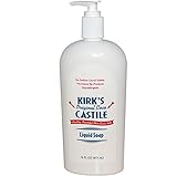 Kirk's Natural Liquid Soap, Castile W/ Pump, 16 FZ (2 pack)