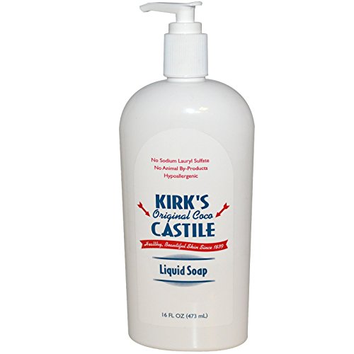 Kirk's Natural Liquid Soap, Castile W/Pump, 16 FZ (2 pack)