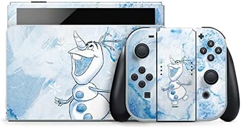 Skinit Decal Gaming Skin Compatible with Nintendo Switch OLED (2021) - Officially Licensed Disney Frozen II Anna and Elsa Design