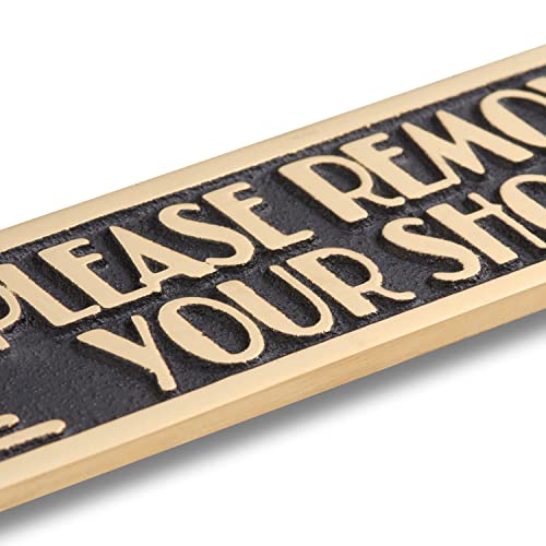 The Metal Foundry Please Remove Your Shoes Metal Door Sign. Art Deco Style Home Décor Accessories Door Or Wall Brass Plaque. Handmade In England. #TOP1