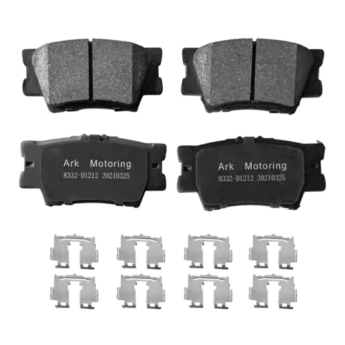 Weize Rear Brake Pads And Rotors Kit, Replacement For 2013-2016 Lexus Es300H Es350 Toyota Avalon Camry, Drilled Slotted Brake Rotors Ceramic Brake Pads, 4Pcs #TOP6