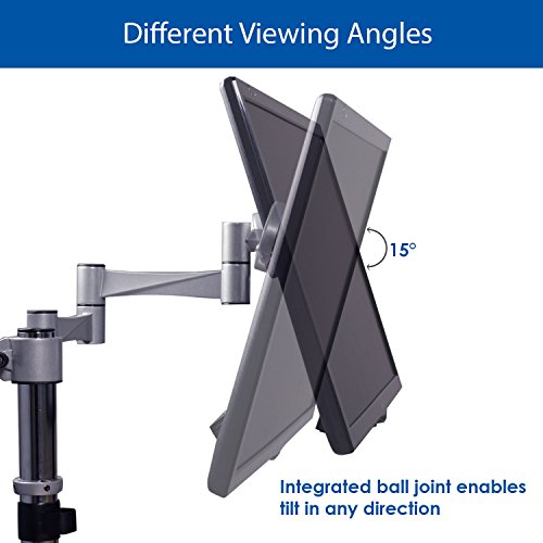 Qualgear Qg-Dm-02-016 3 Way Articulating Dual Desk Mount For 13-27 Inches Flatpanel Monitors, Silver #TOP5