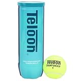 Teloon Championship Tennis Balls - Extra Duty - Regular Duty Felt Pressurized Tennis Balls (Extra 1 Can, 3 Balls)