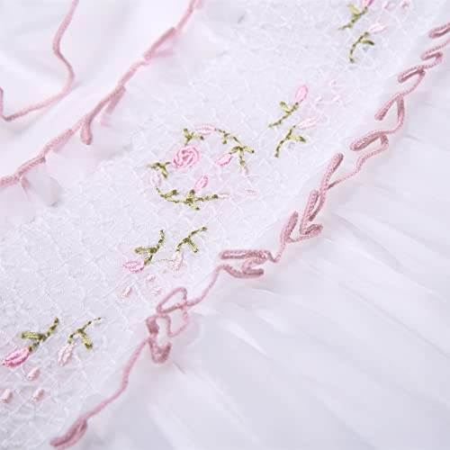 Pettigirl Little Girls Vintage White Embroidery Smocked Dresses Kids Toddler Lovely Wedding Holiday Smock Clothes4