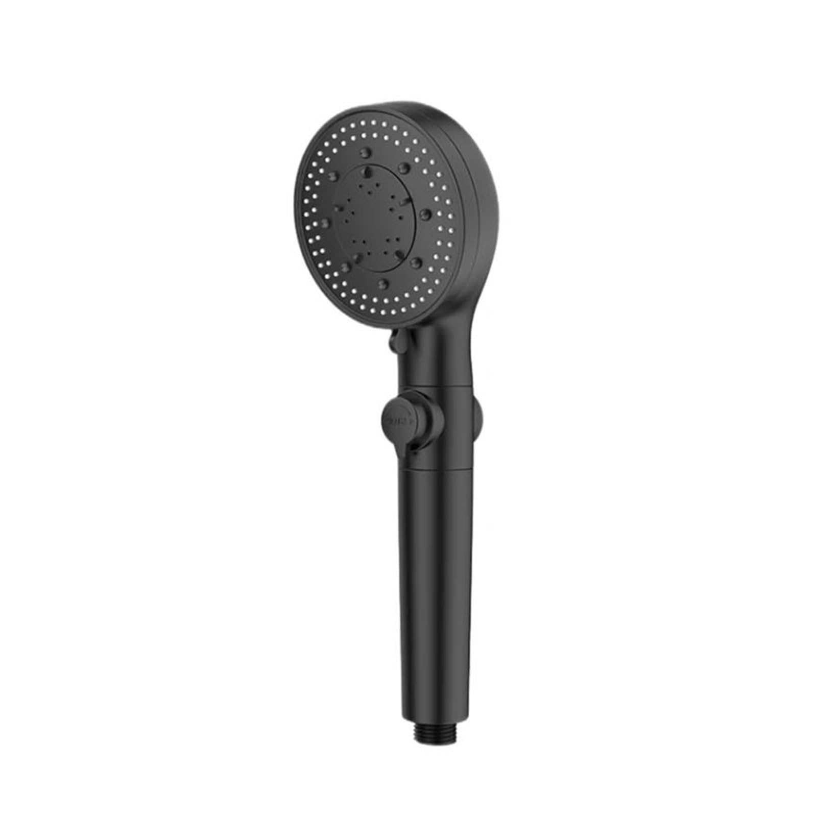 Soffione doccia ad alta pressione 5 funzioni con pulsante di commutazione spruzzo risparmio idrico doccia regolabile(Black shower)