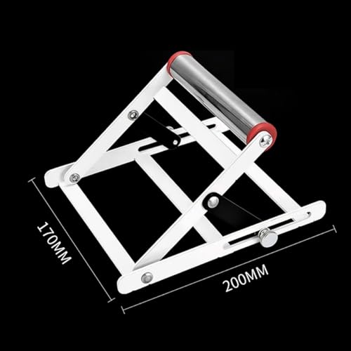 Tiardey Verstellbarer Ständer mit Rolle, Tischkreissägenständer, höhenverstellbar, faltbar, Metall-Arbeitsständer, Materialstützständer, Zubehör