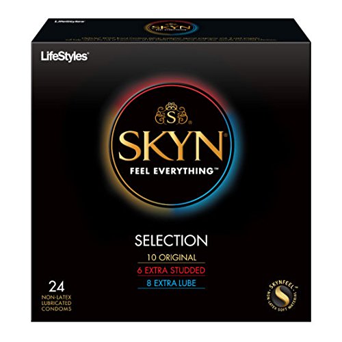 Lifestyles Skyn Selection Sampler, NON-LATEX Condoms, 24 Count