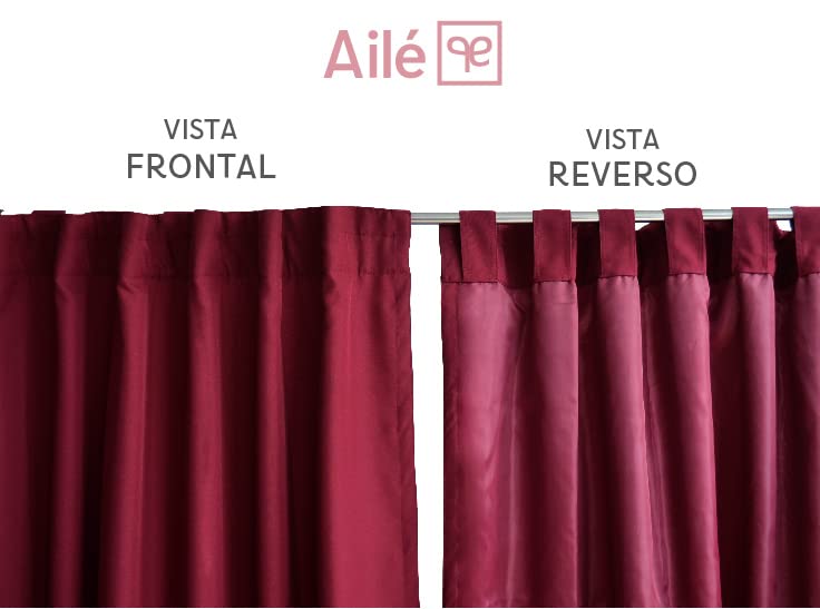 Cortinas, Home cortinas color vino Marca AILÉ (2)