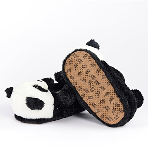 Image of Kids Animal Slippers, Soft Fuzzy Cozy House Shoes