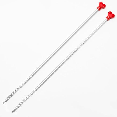 Miniatura 7 de Yarn Ave addi Novel - Agujas rectas de aluminio ligero de 14 pulgadas (13.8 in), ergonómicas y cómodas, para bufandas, suéteres, tops (0.157 in (US