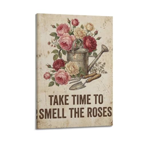 Impression sur toile moderne Take Time Smell pour salon et chambre