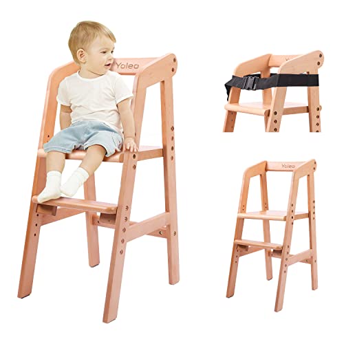 YOLEO Sturdy Wooden High Chair for Child
